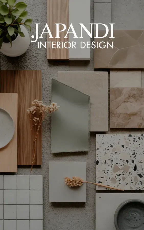 Japandi Interior Design Mood Board in Earthy Autumn Tones | Minimalist Home Inspiration