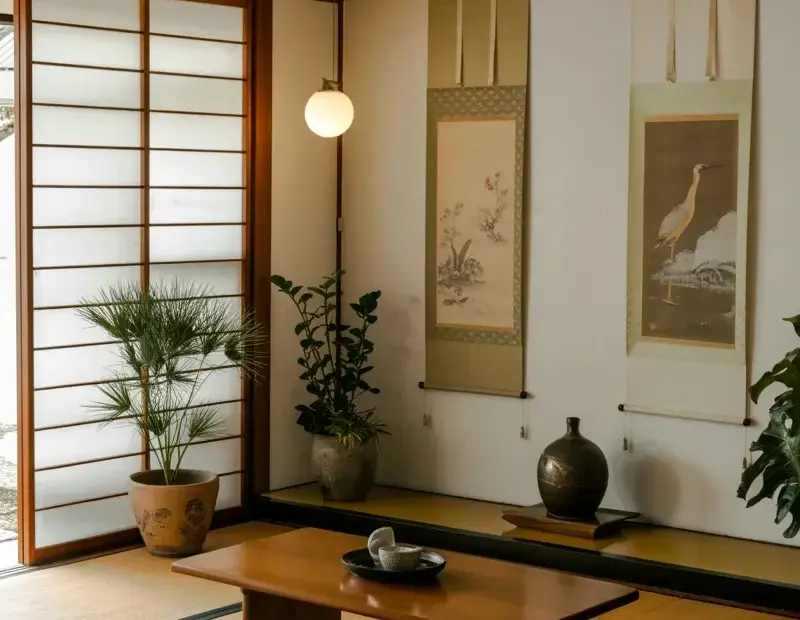 Japanese Living Room Interior with Tatami Mats and Shoji Screens | Zen Design Ideas