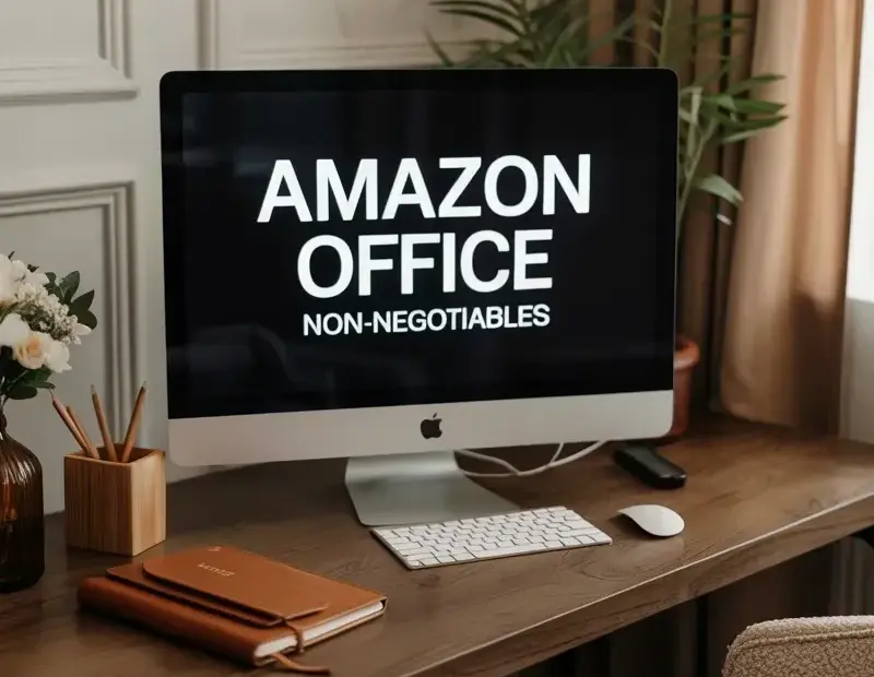 Modern Home Office Setup Before & After - Amazon Non-Negotiables