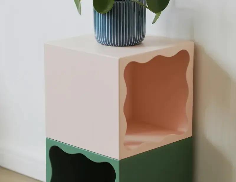 Quick How-To: Style a Modern Minimalist Shelf Unit | Geometric Plant Shelf Ideas